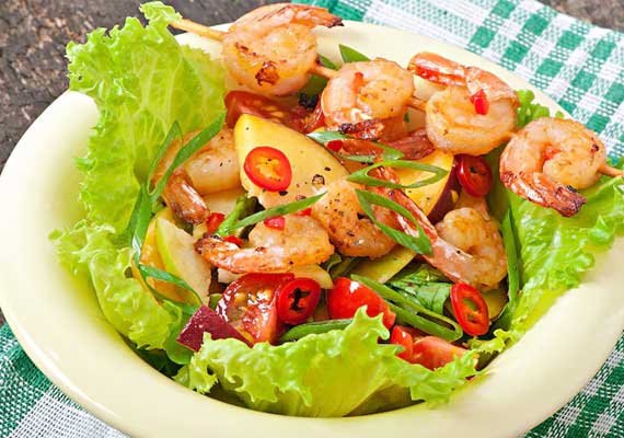 Camarones Con vegetales / Shrimp with Vegetables
